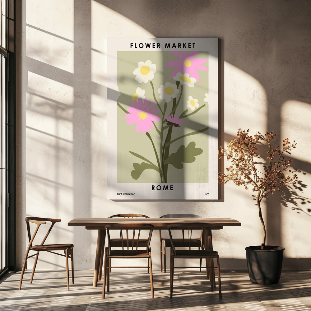 Blomstermarknaden i Rom | Canvas