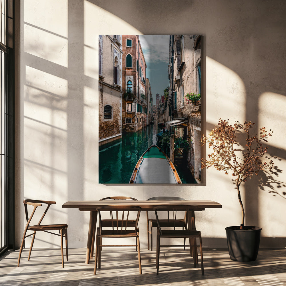 Båt på floden | Canvas