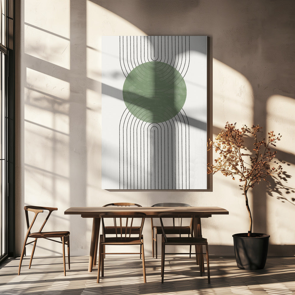 Grön måne nr 2. | Canvas