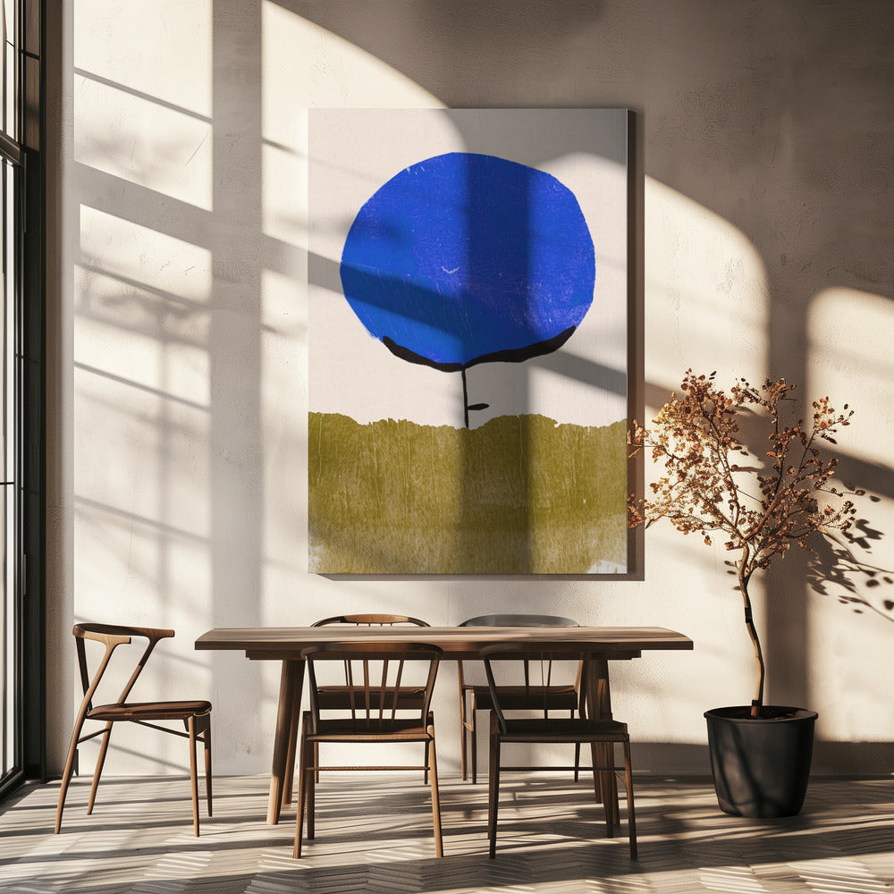 Blå blomma | Canvas