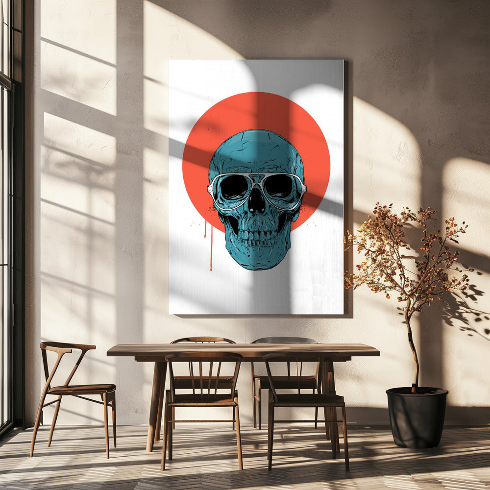 Blå skalle II | Canvas
