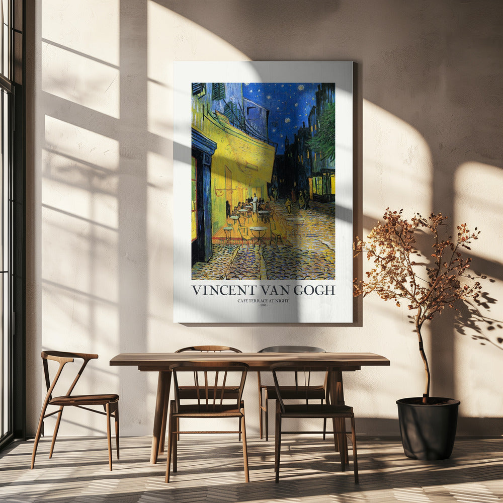 Caféterrass på natten | Canvas