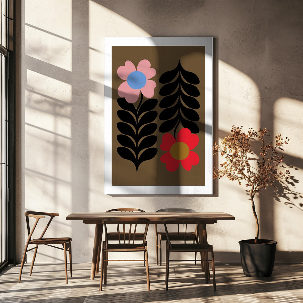 Blommor Guld | Canvas