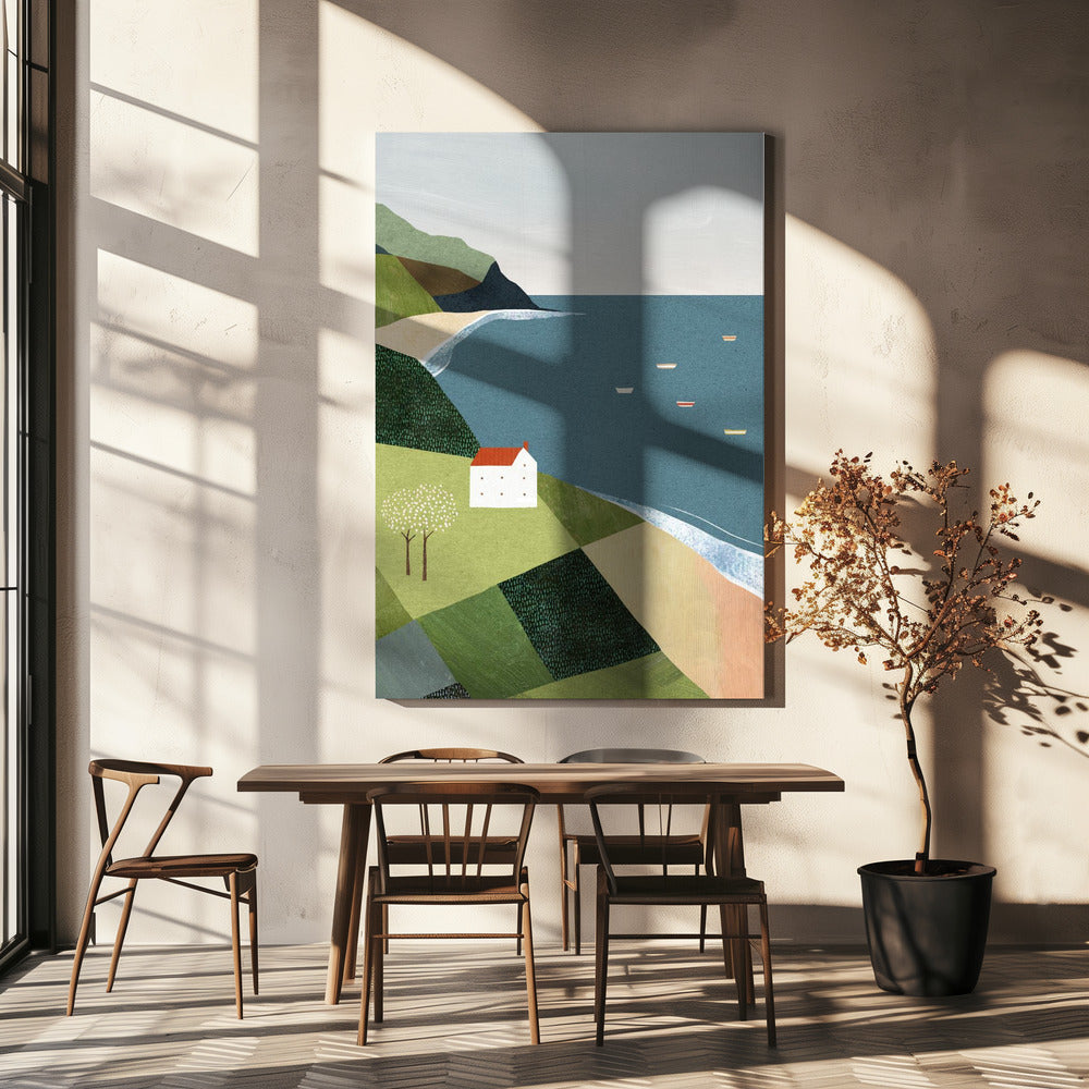 Hus på klippan | Canvas