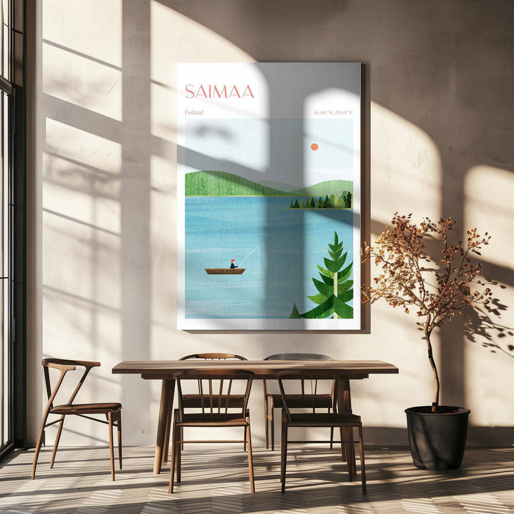 Saimaa sjö, Finland | Canvastavla