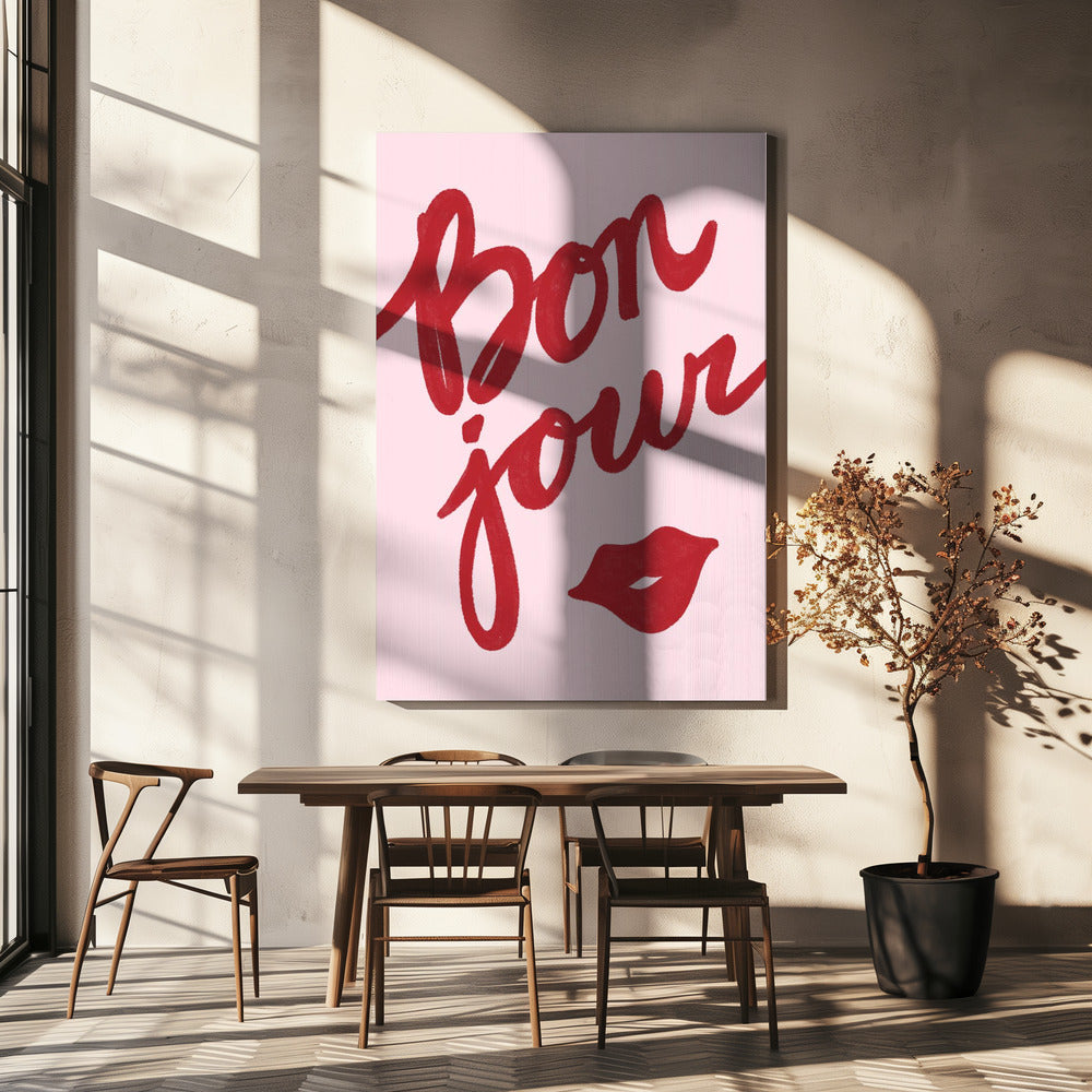 Bonjour Kyss | Canvasduk
