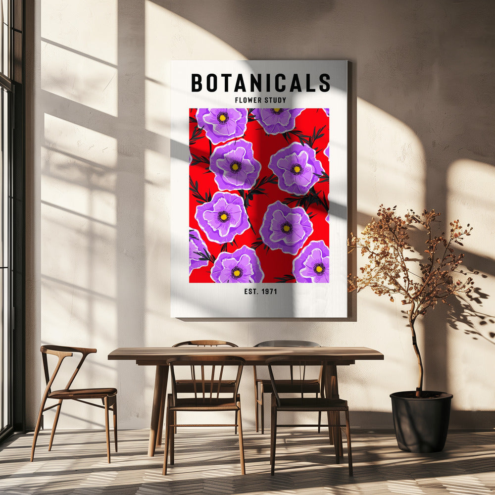 Studie av botaniska blommor | Canvas