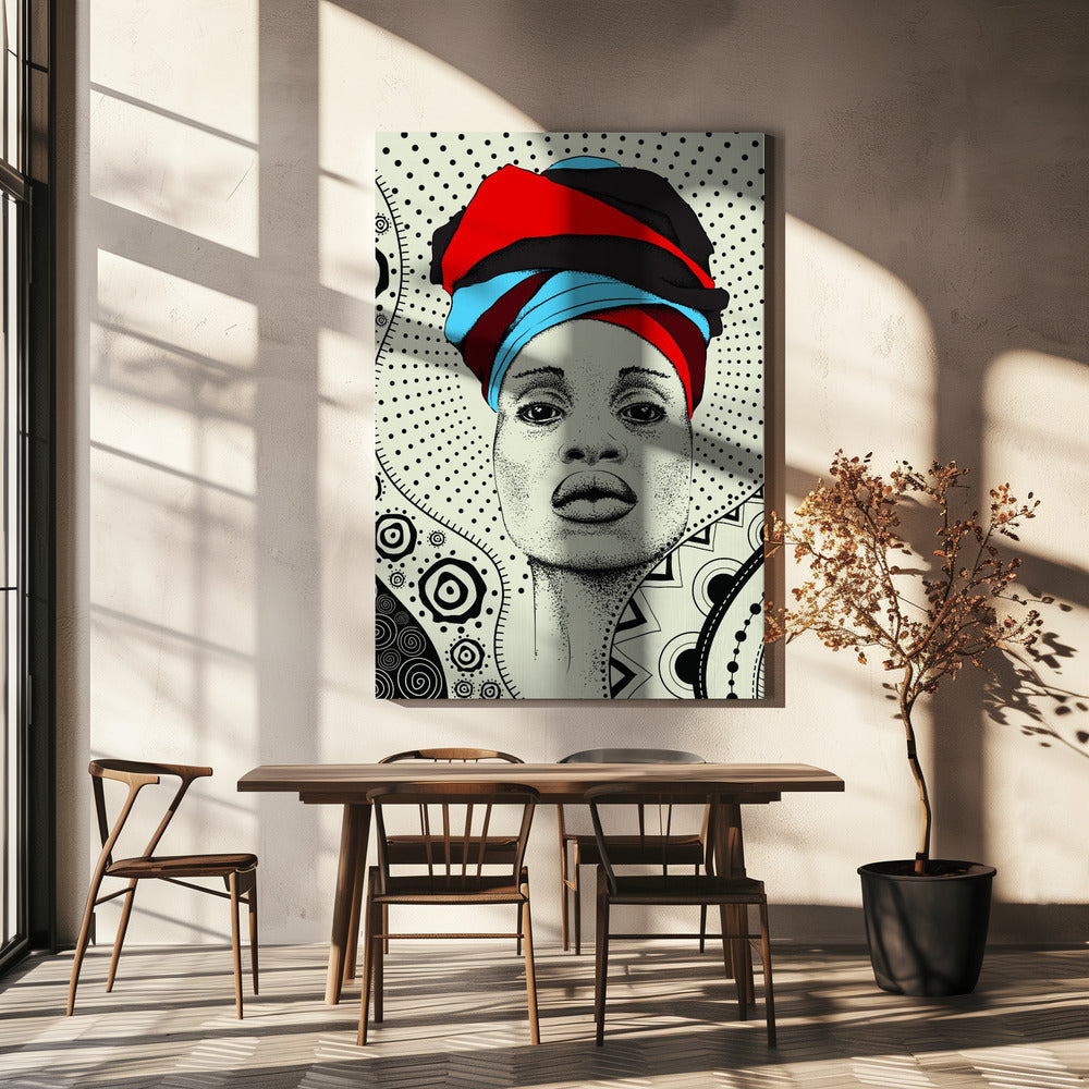 Abstrakt Minimal Stark Kvinna | Canvas