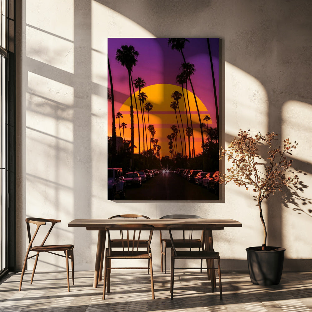 Retro solnedgång | Canvas