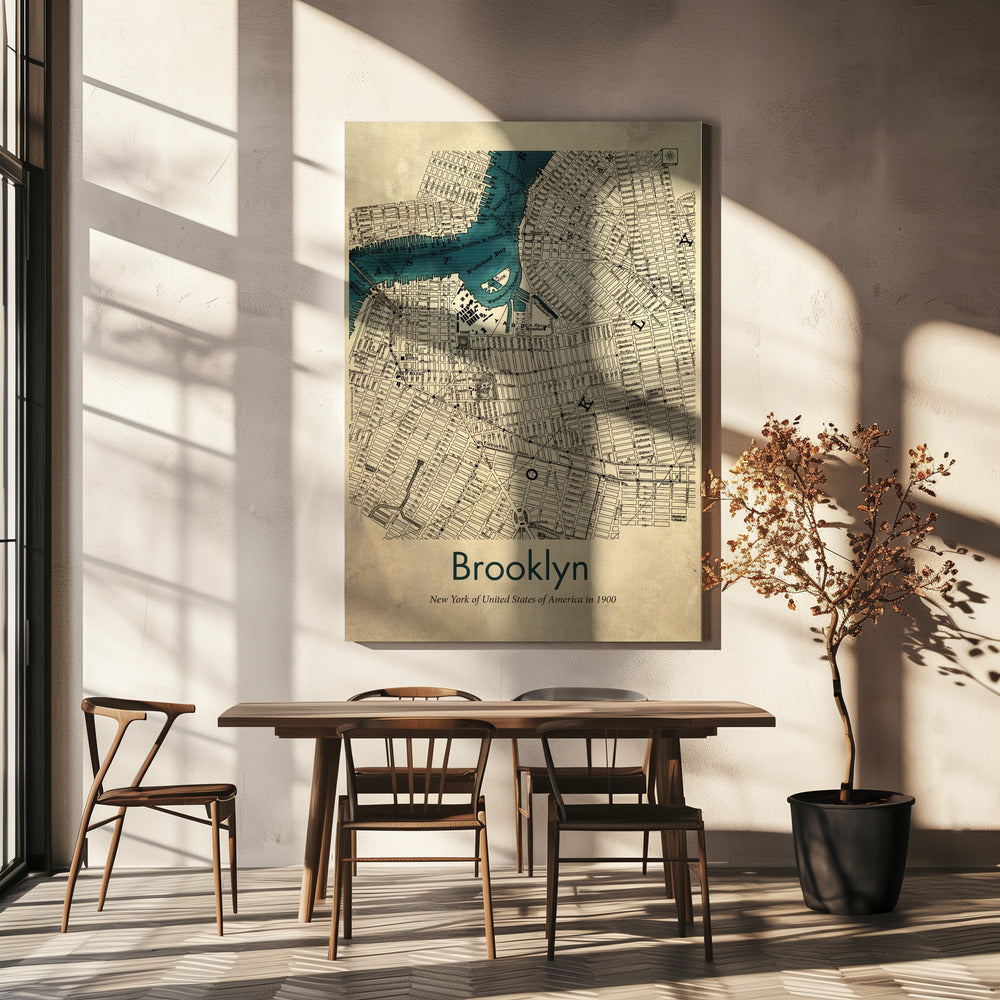 Brooklyn karta | Canvas