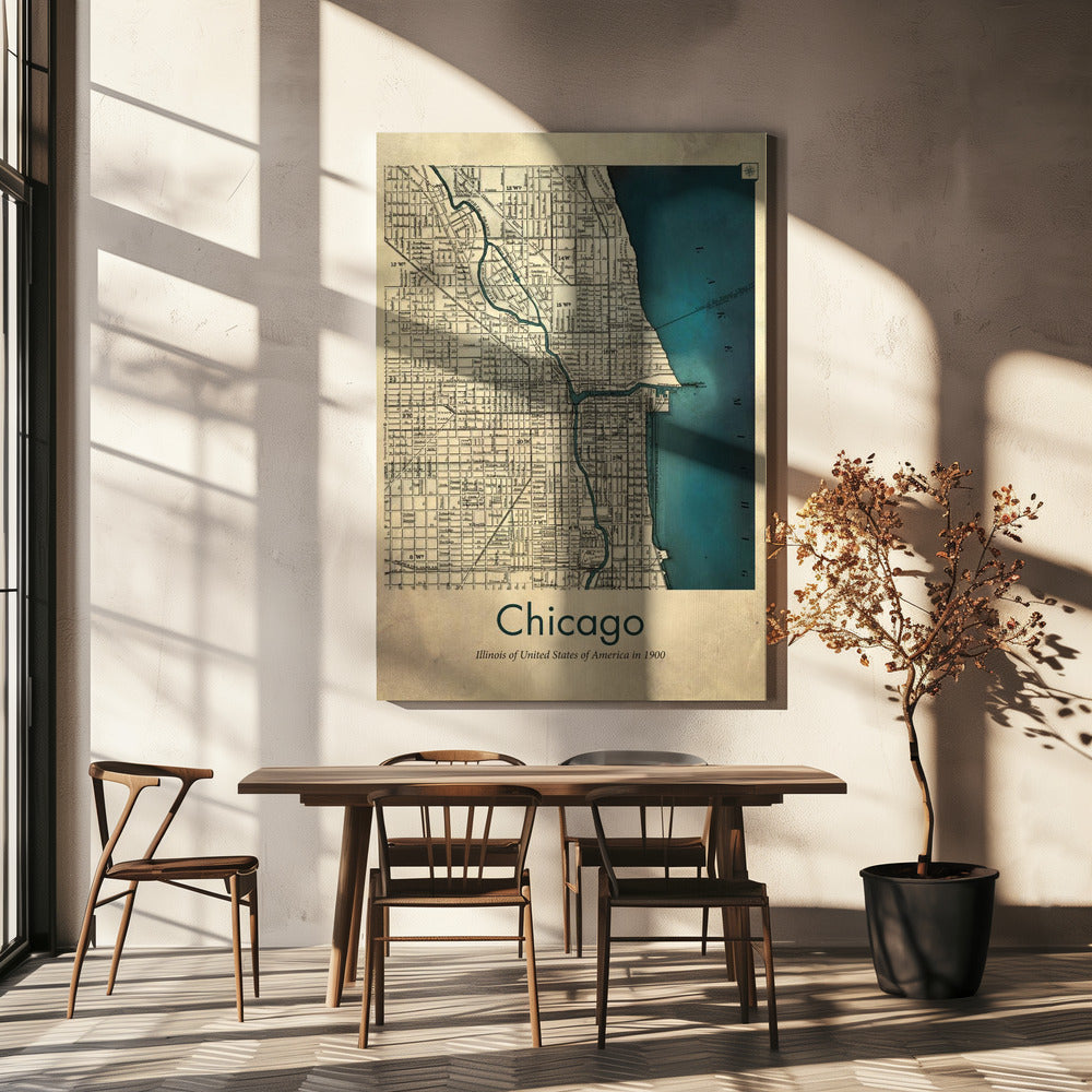 Karta över Chicago | Canvas