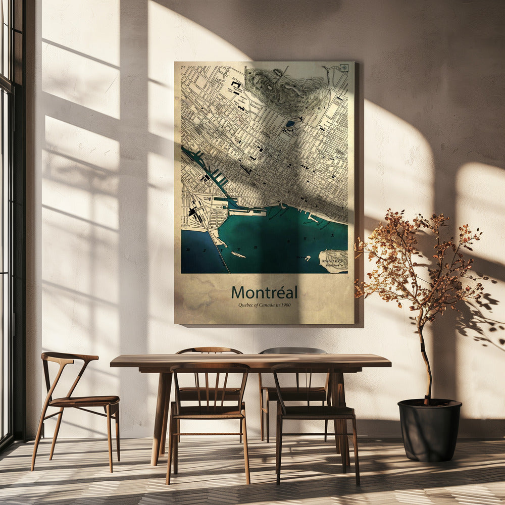 Karta över Montreal | Canvas