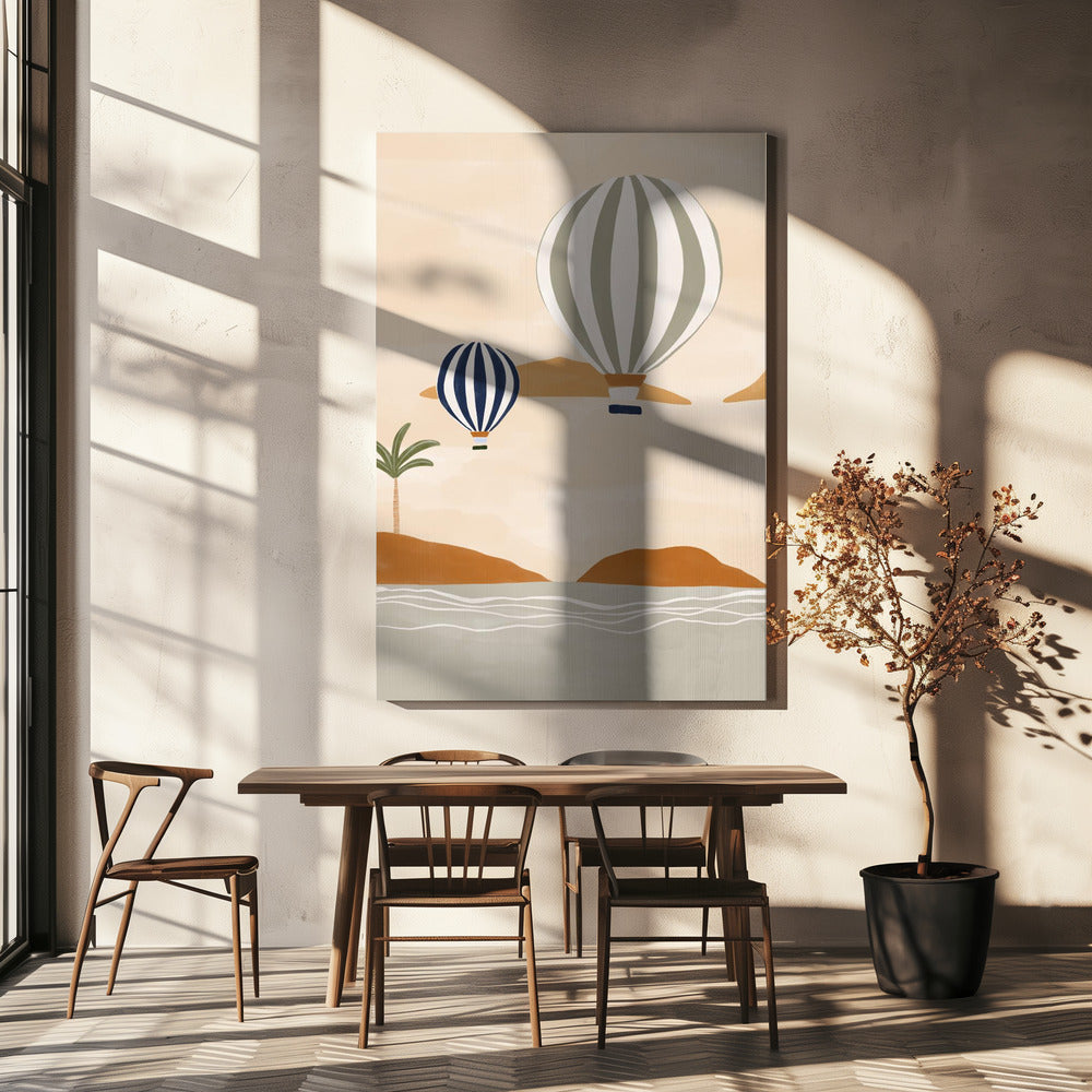 Airballoons In Dessert | Canvas