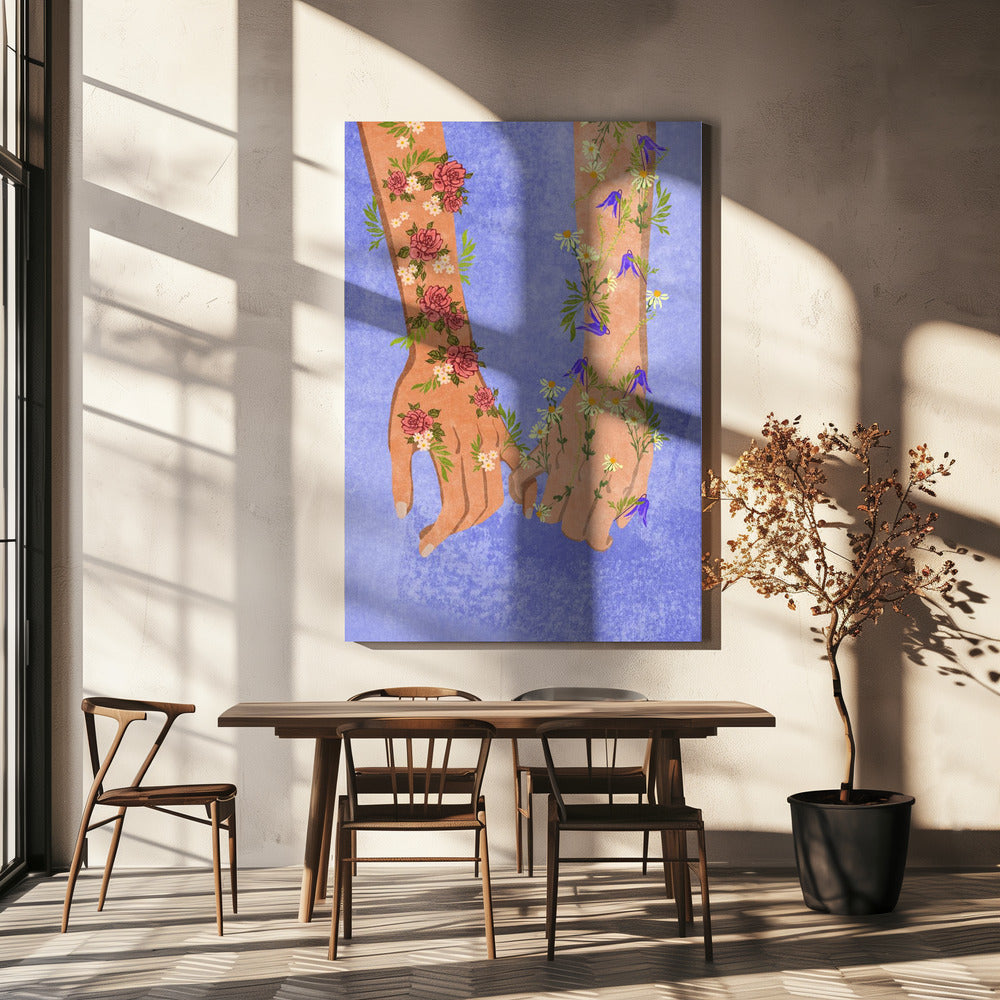 Håller varandra i handen | Canvas
