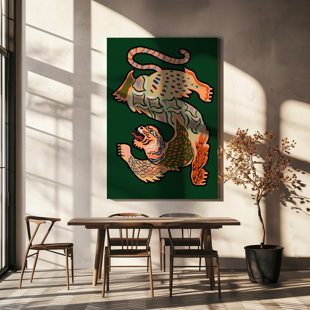 Asiantiger Green | Canvastaulut