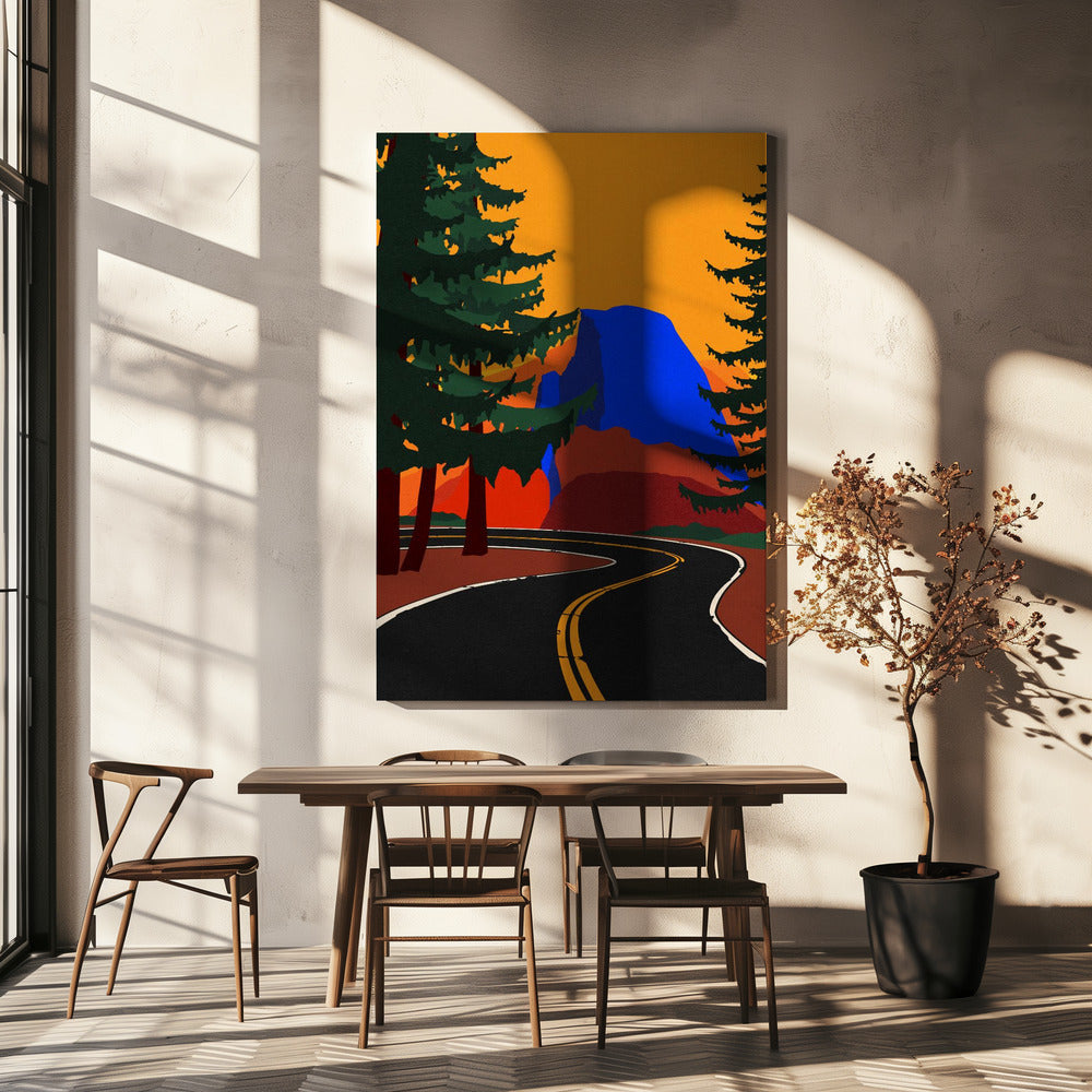 Clacier Road med halv kupol | Canvastavla
