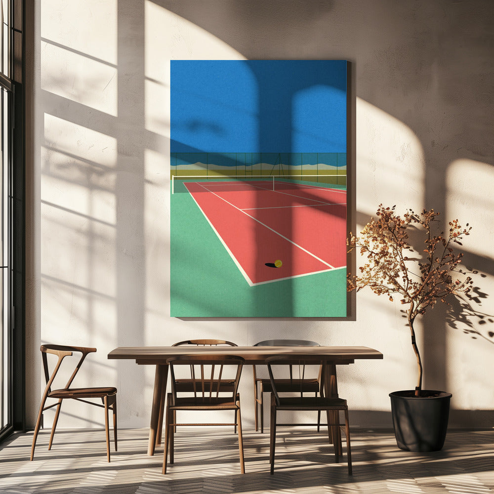 Tennisbana i öknen | Canvas