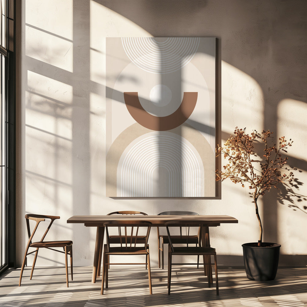 Beige Mid-Century Poster | Canvas