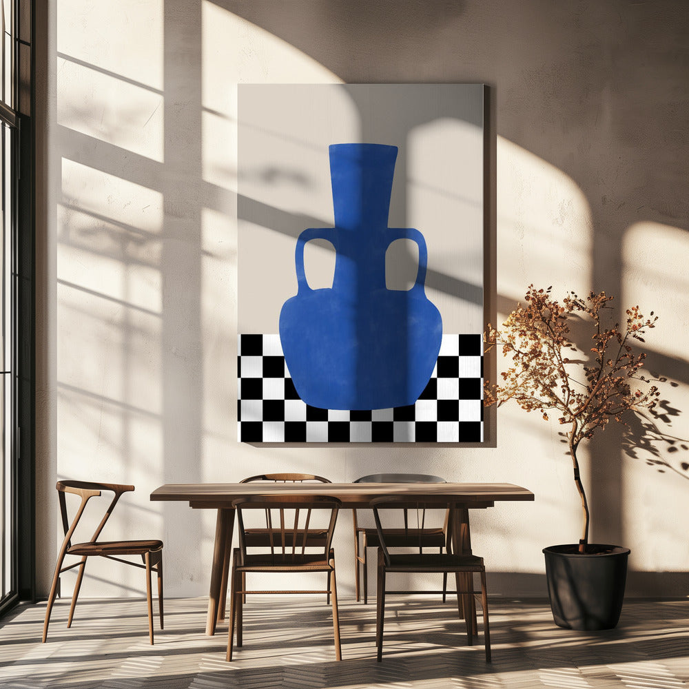 Scacchiera Vaso Azzurro | Stampe su Tela
