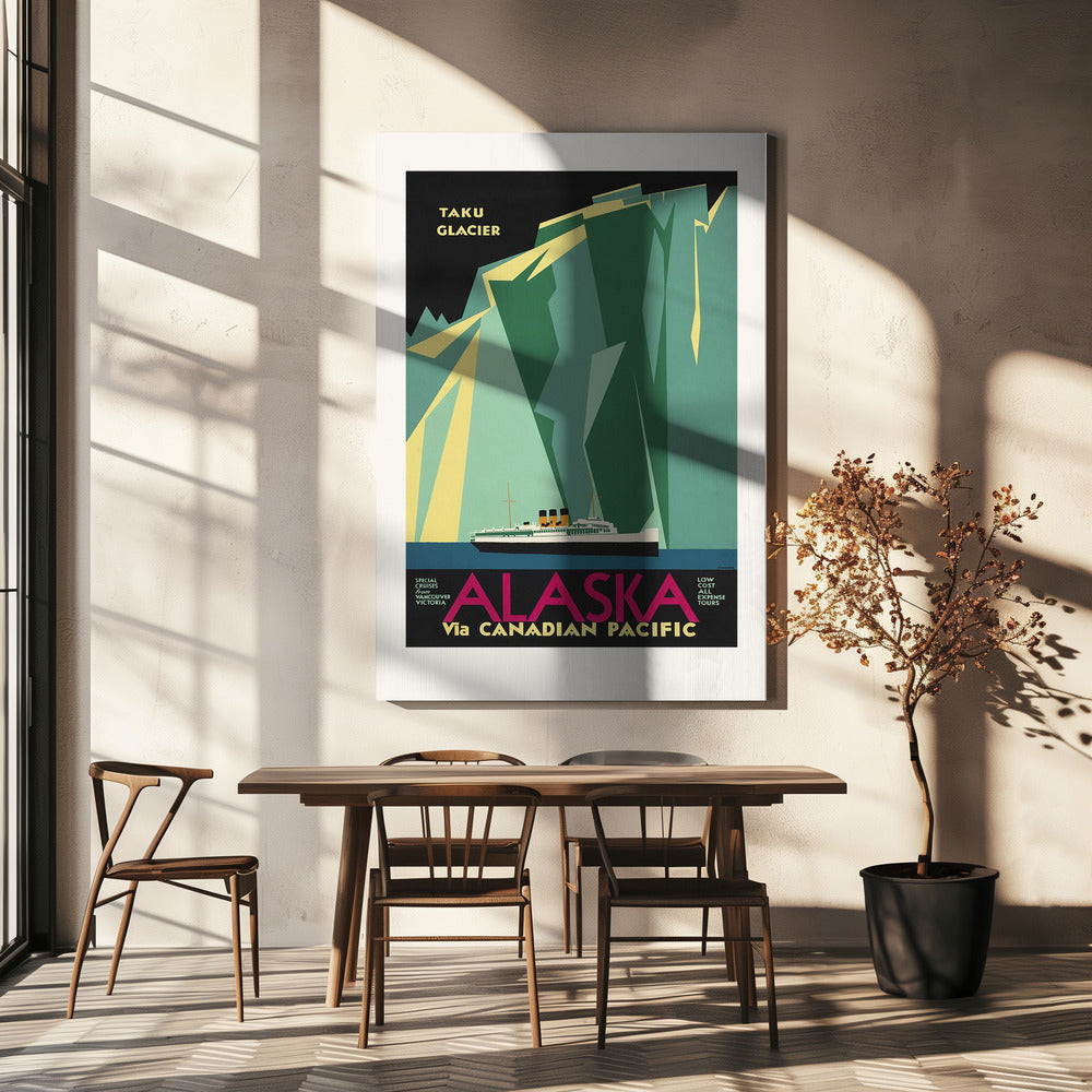Alaska via Kanadensiska Stilla havet. Taku-glaciären | Canvas
