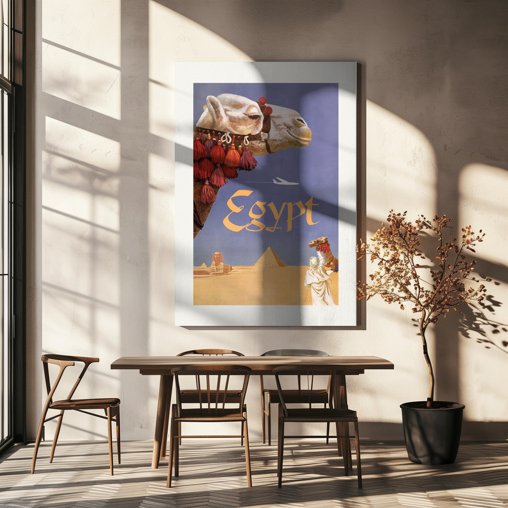 Egypten. Fly Twa (1960) Vintage Poster Av David Klein | Canvas