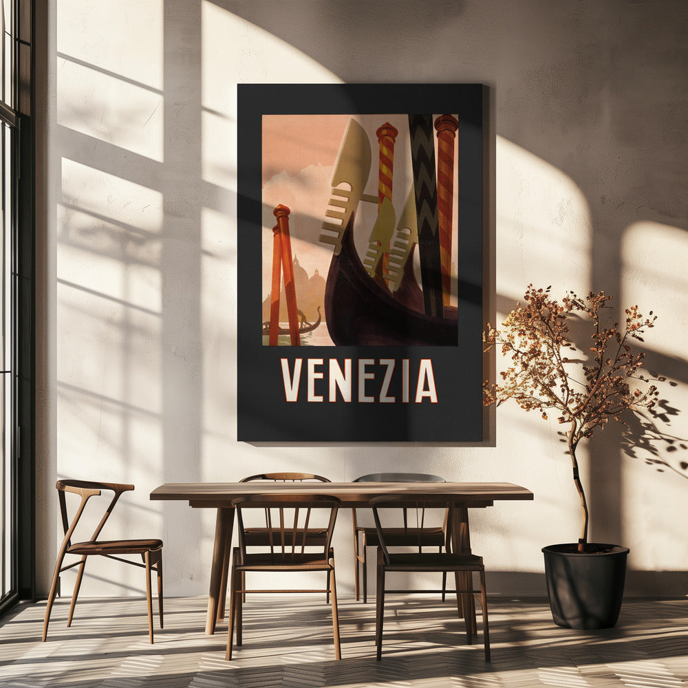 Venedig Poster Mörk | Canvas