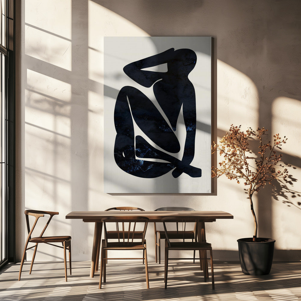 Mörkblå kvinna | Canvas