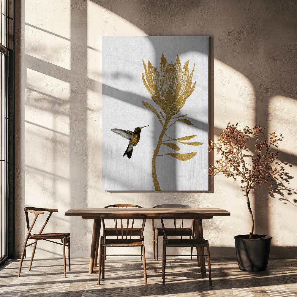 Kolibri & Blomma I | Canvas