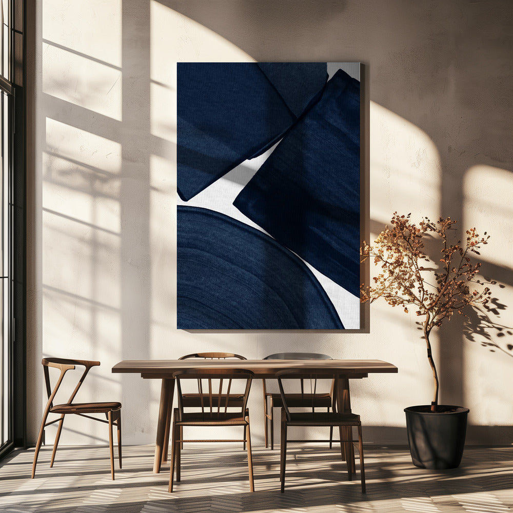 Minimalistisk målning blå II | Canvas
