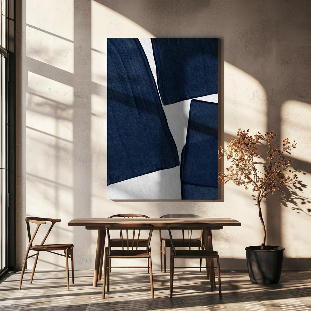 Minimalistisk målning Blå III | Canvas