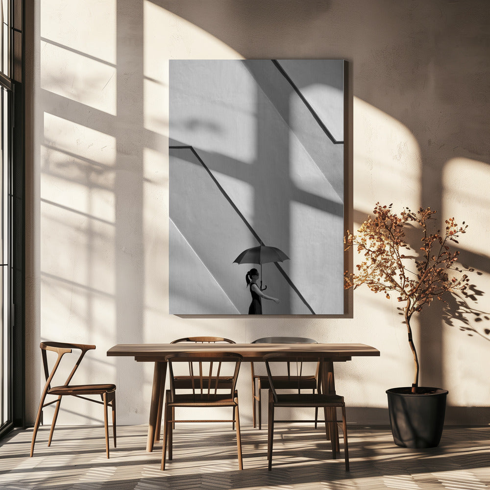 Kvinna med paraply | Canvas