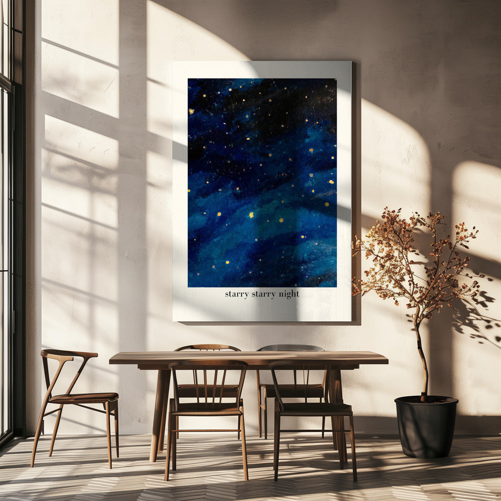 Stjärnklar Stjärnnatt | Canvas