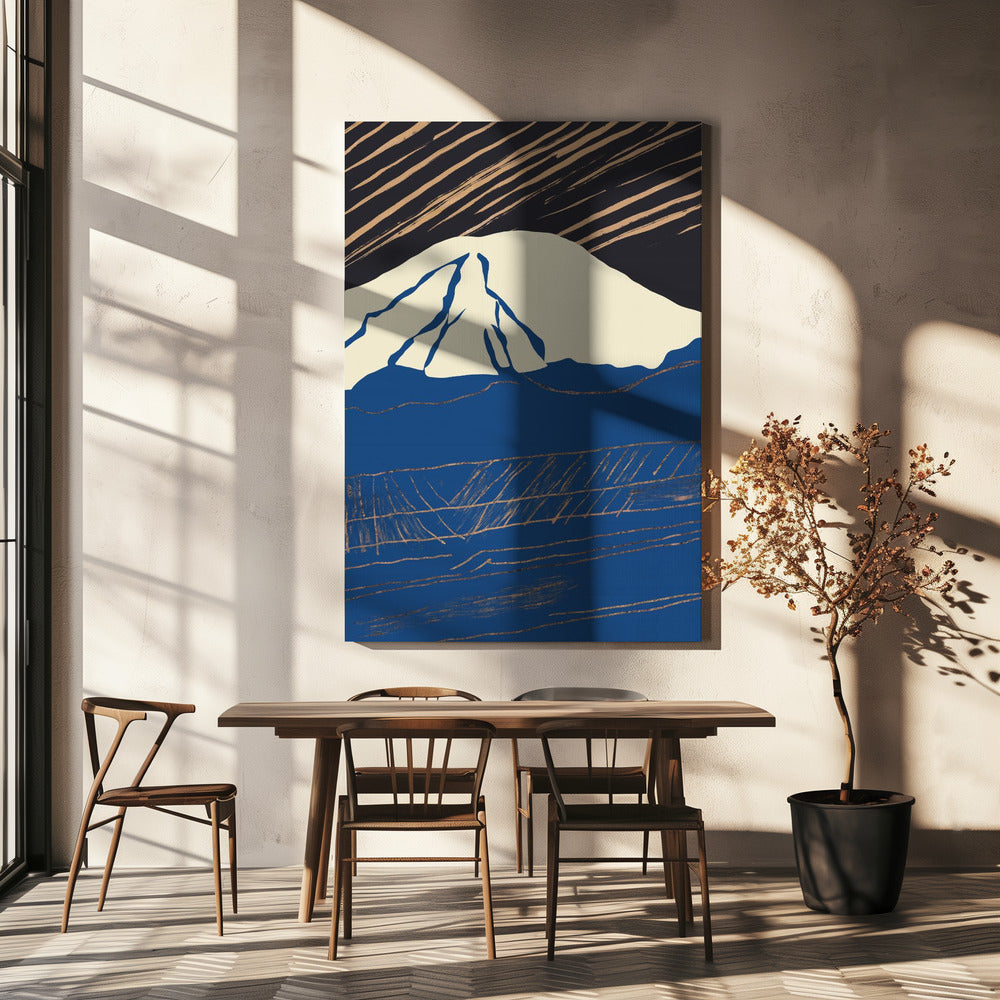 Snöigt bergsljus | Canvas