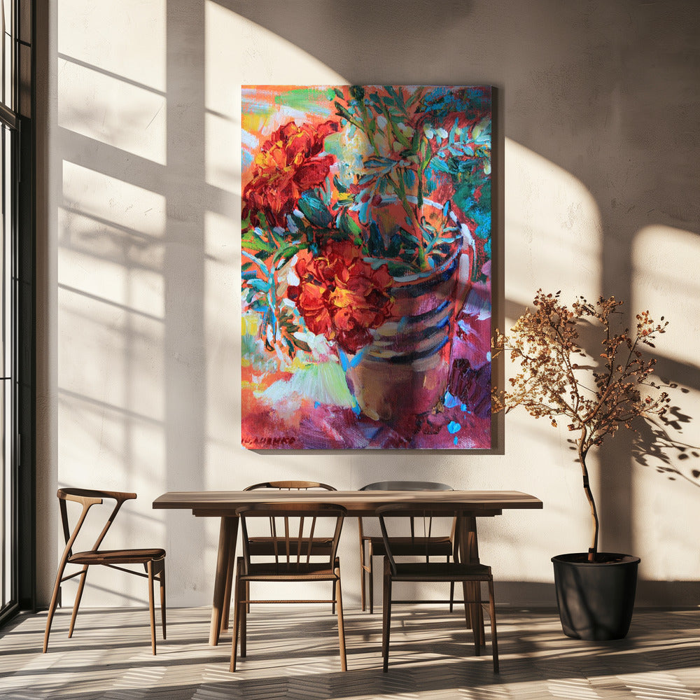 Tagetes i en kopp | Canvas