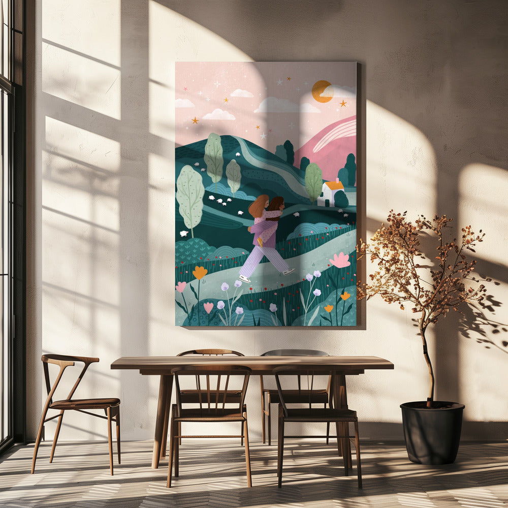 Mamma Dotter Landsbygdspromenad | Canvas