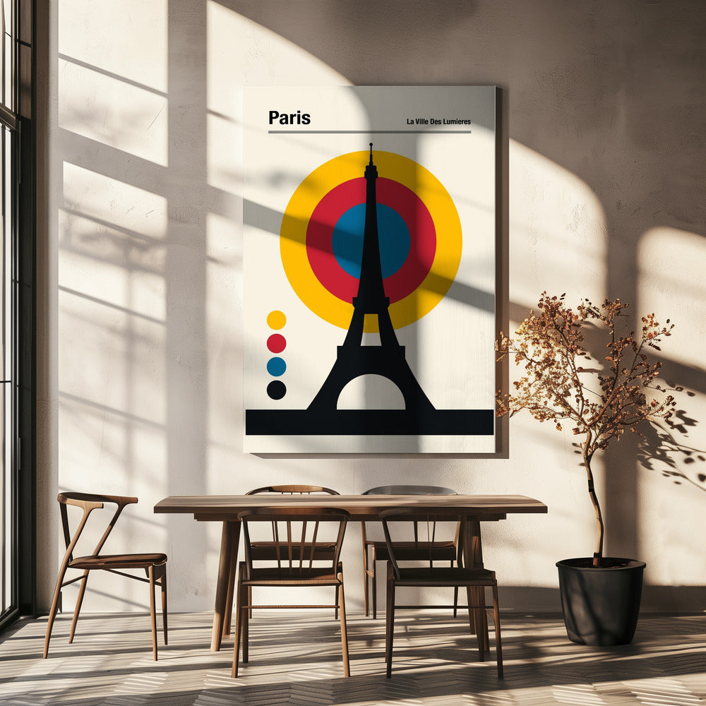 Retro resetryck från Paris Eiffeltornet | Canvas