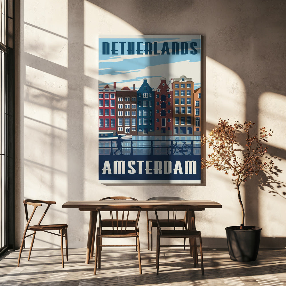 Amsterdam Resetryck | Canvastavla