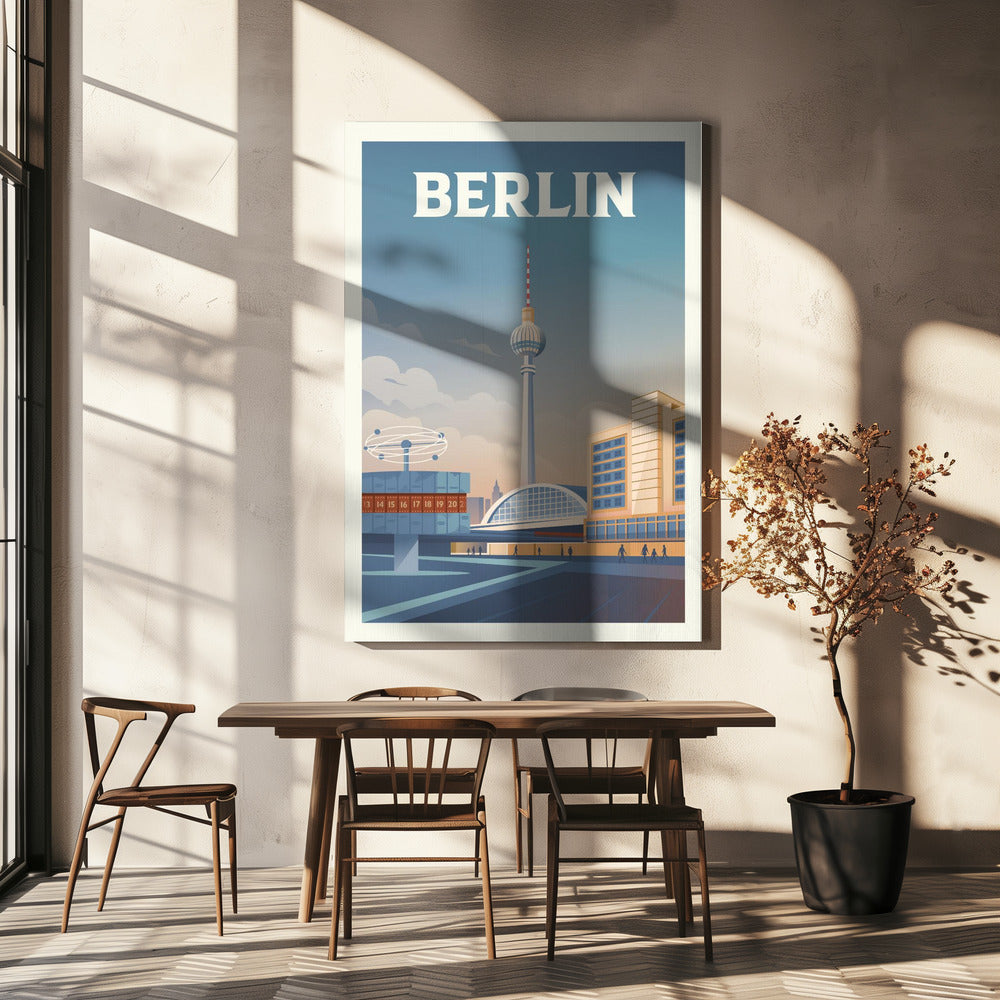 Resetavla i Berlins stadslandskap | Canvastavla