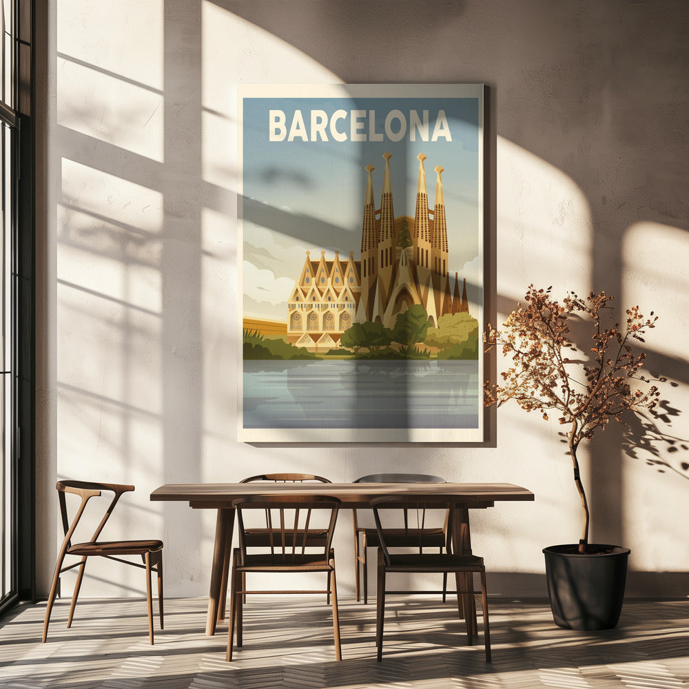 Resetryck från Barcelona | Canvastavla