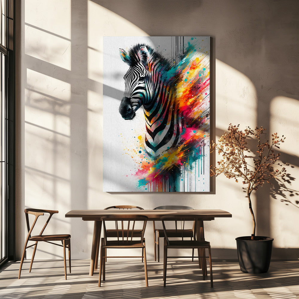 Colorful Zebra | Canvas