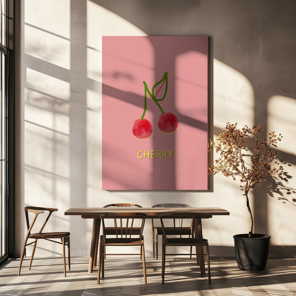 Körsbär i rosa | Canvastavla