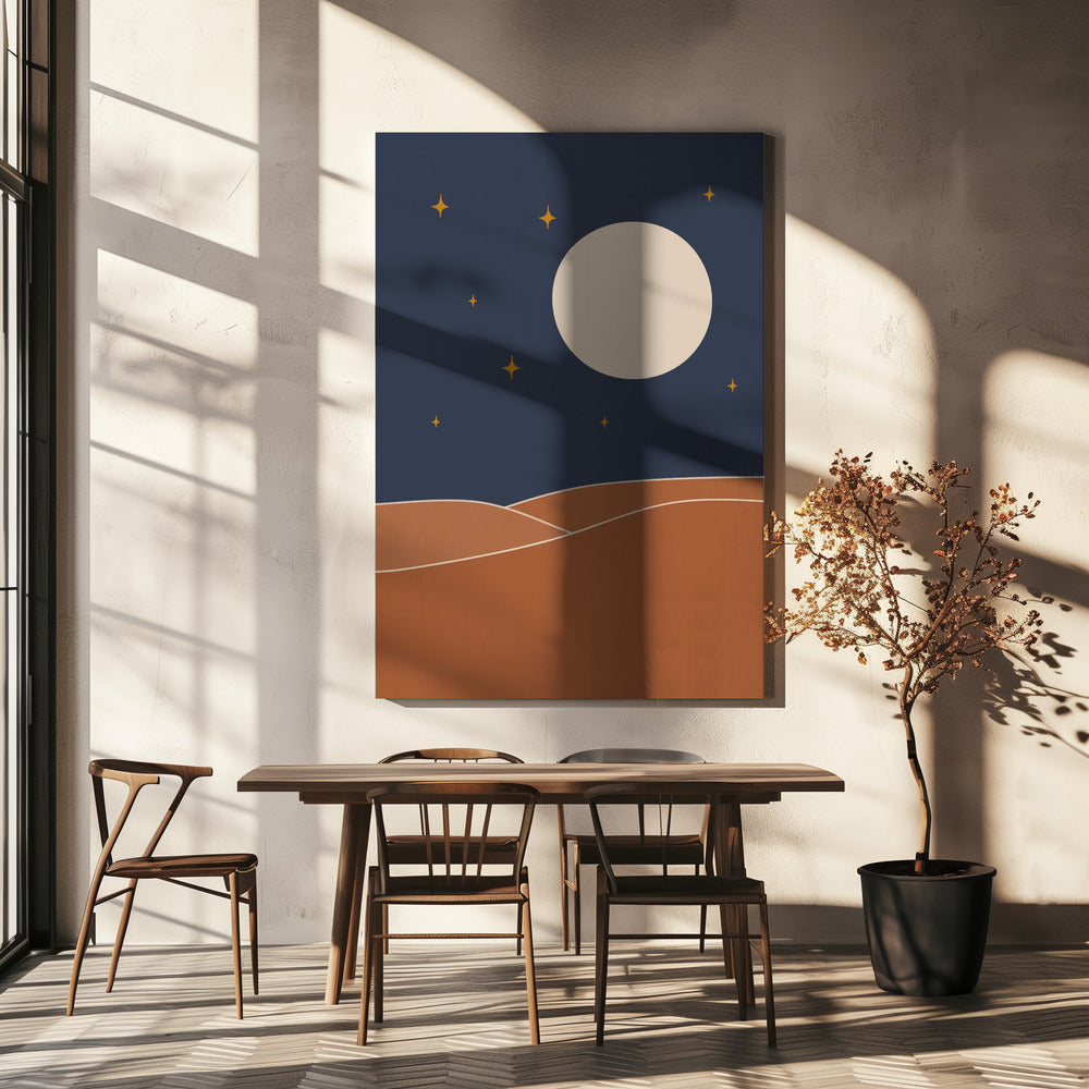 Stjärnklar Stjärnnatt | Canvas