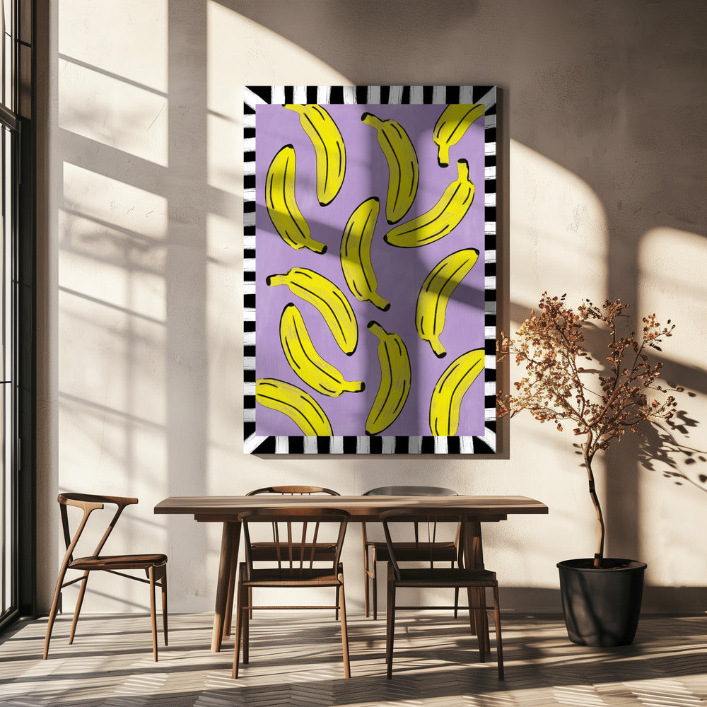 Gula bananer abstrakt | Canvastavla