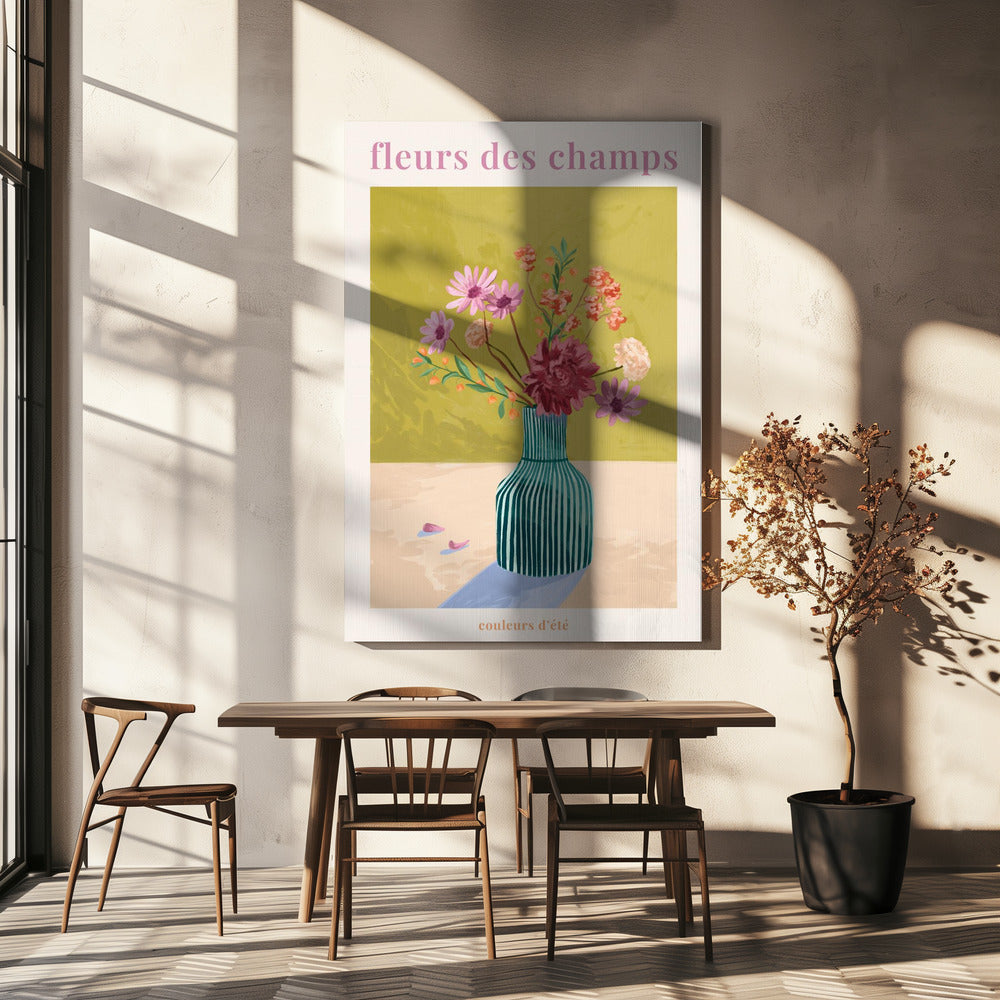 Fleur Des Champs - Grön | Canvas