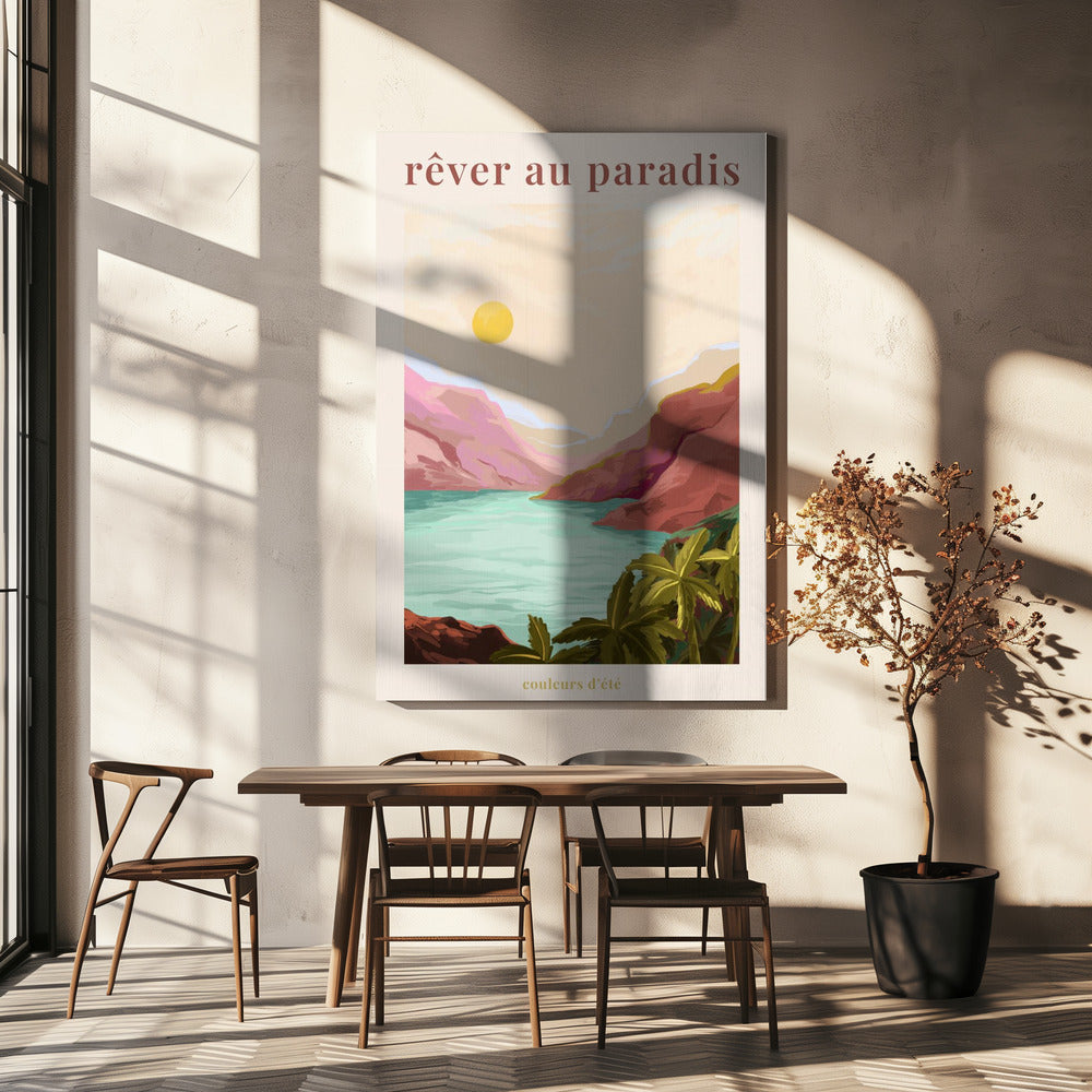 Drömmer om paradiset - Solen | Canvas