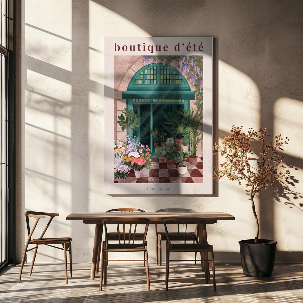 Fransk blomsterbutik Poster | Canvas
