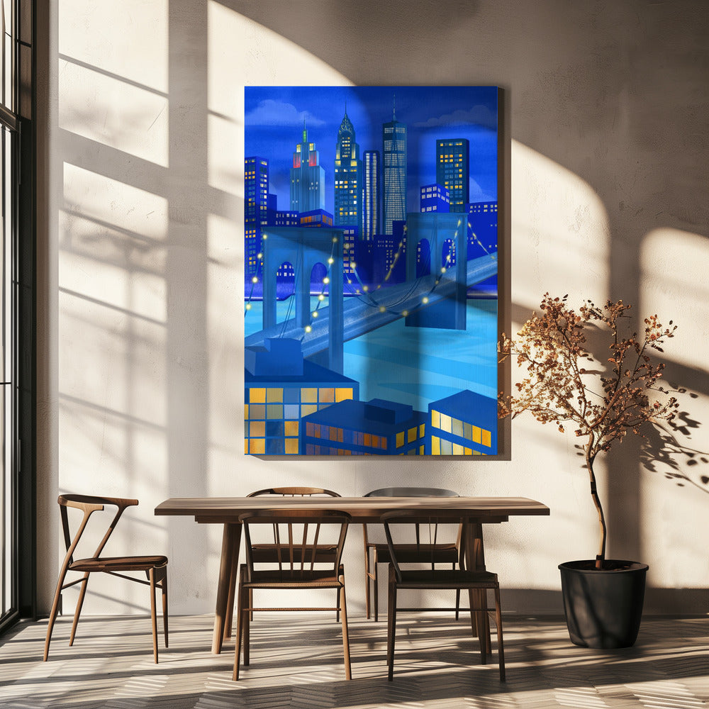New York på natten | Canvas