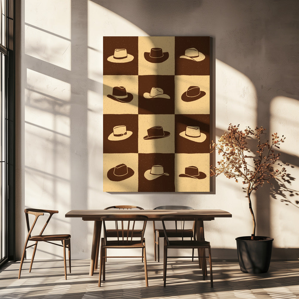 Cowboy Schackruta | Canvas
