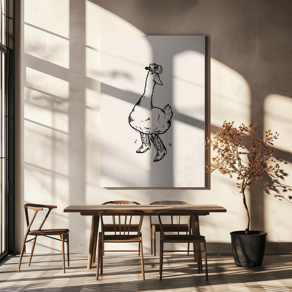 Anka i westernstövlar | Canvas
