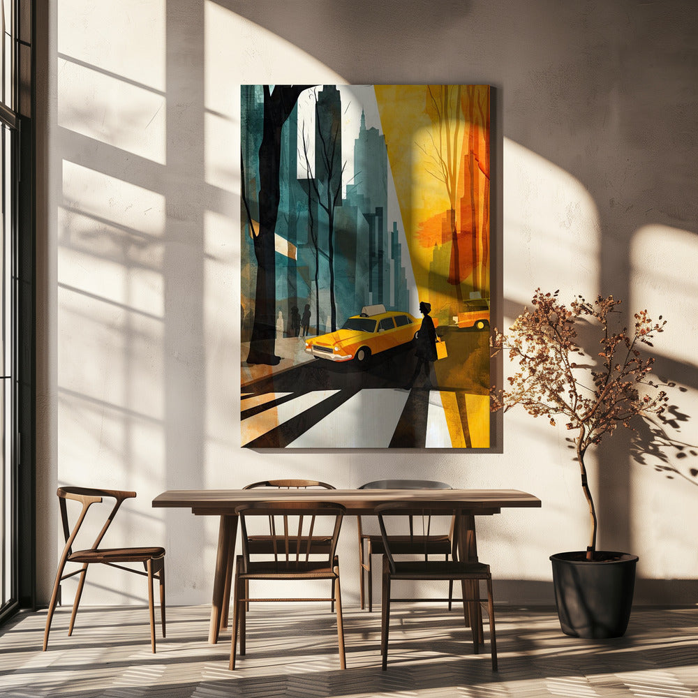 Digital målning i akvarell i New York City (5) | Canvas